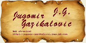 Jugomir Gazikalović vizit kartica